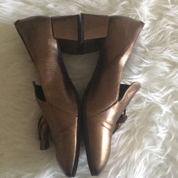 Jeffrey Campbell tassel loafers metallic leather - Picture 5 of 8